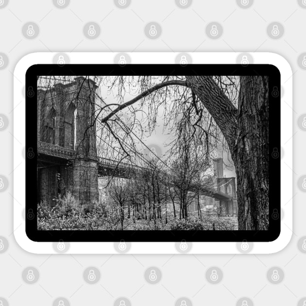 The Brooklyn Bridge Sticker by ShootFirstNYC